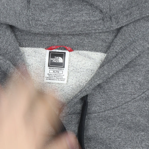 The North Face Mens Grey Pullover Hoodie XL Logo Outdoor Sweatshirt