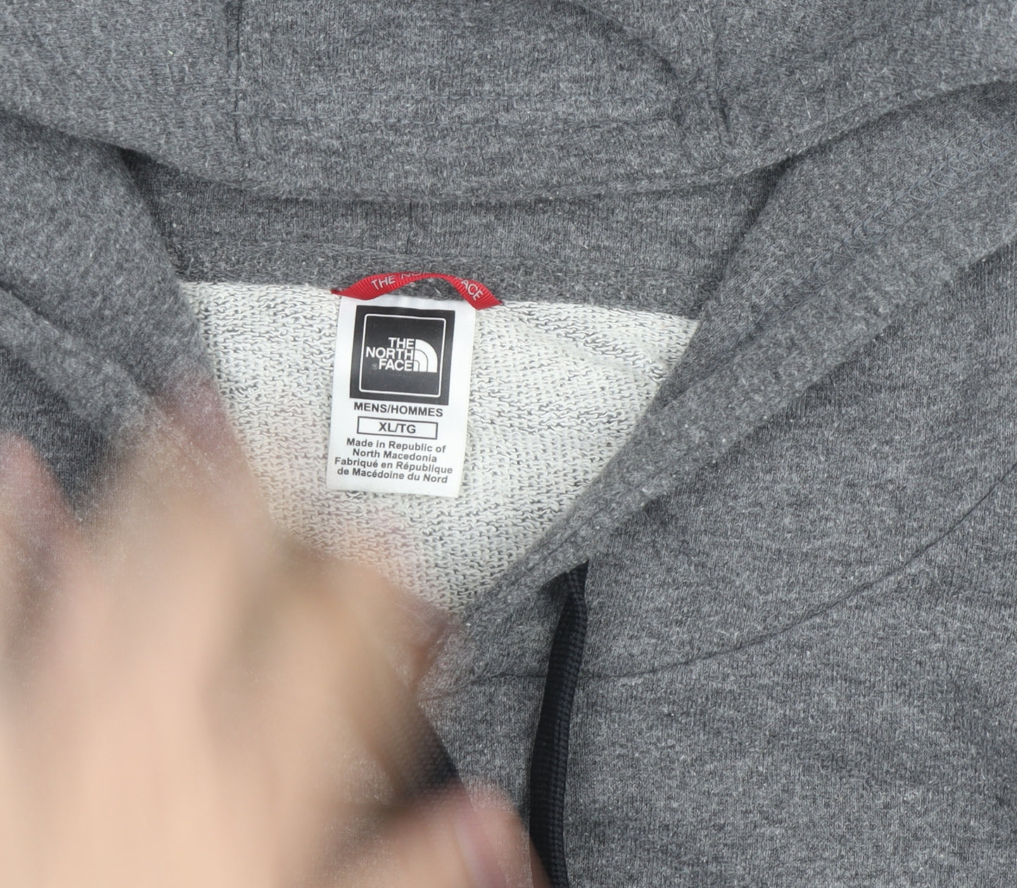 The North Face Mens Grey Pullover Hoodie XL Logo Outdoor Sweatshirt