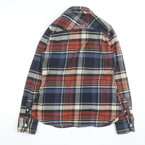 Superdry Men's Multicoloured Flannel Check Jacket L Zip Casual