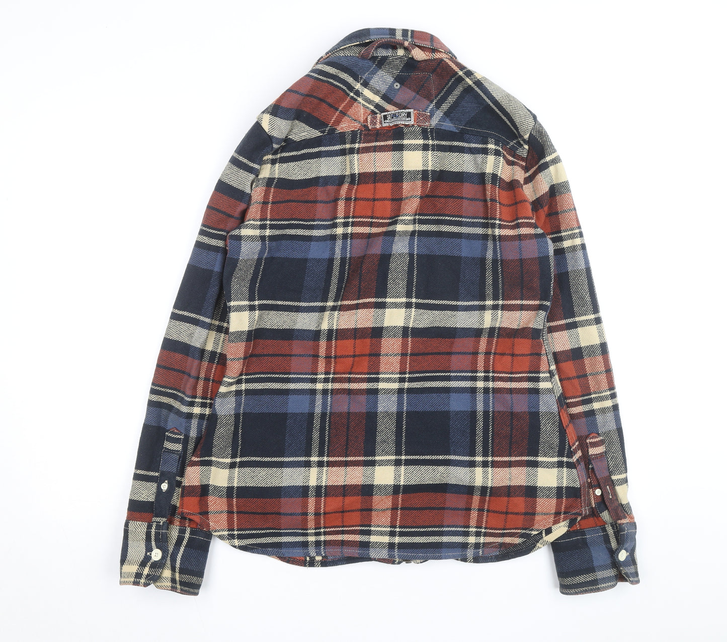 Superdry Men's Multicoloured Flannel Check Jacket L Zip Casual