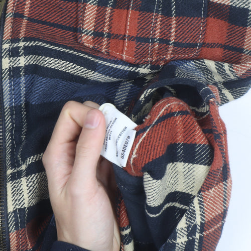 Superdry Men's Multicoloured Flannel Check Jacket L Zip Casual