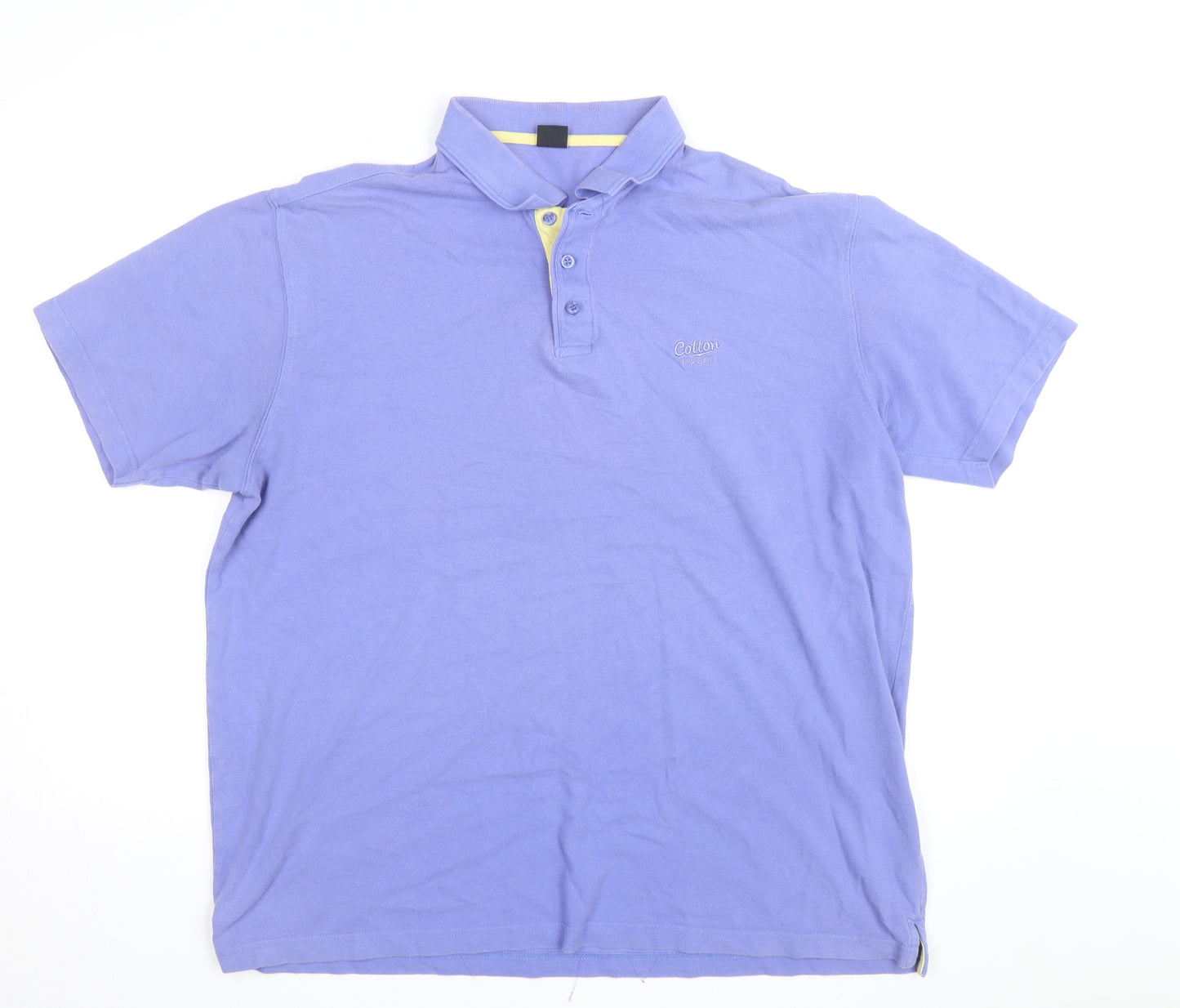 Cotton Traders Men's Sky Blue Polo Shirt XL 100% Cotton Classic Fit
