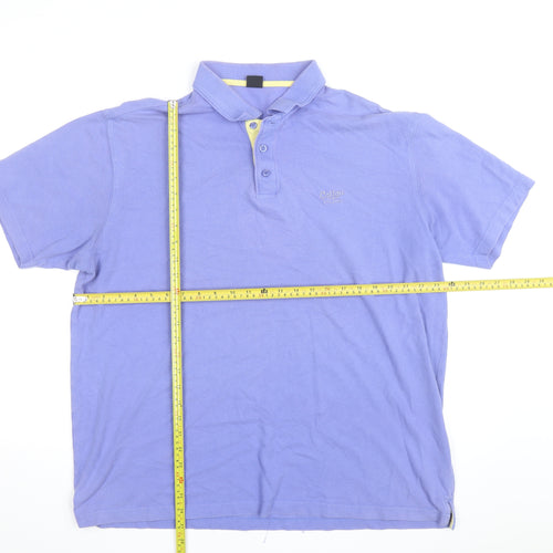 Cotton Traders Men's Sky Blue Polo Shirt XL 100% Cotton Classic Fit