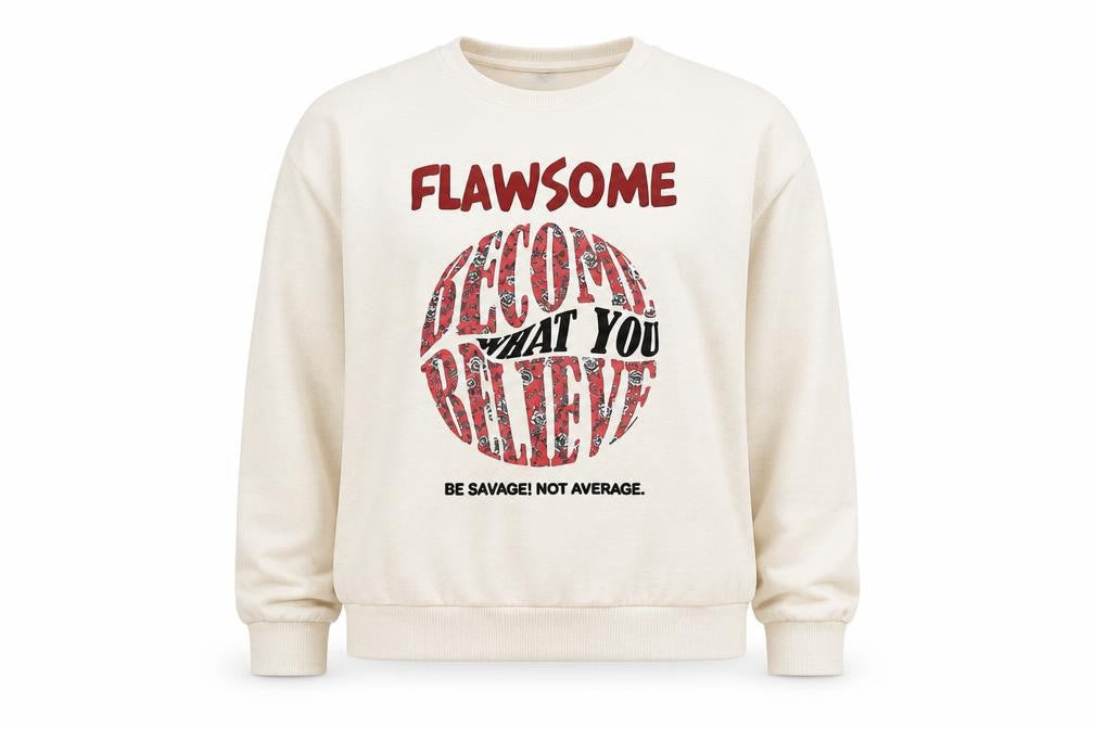 Front view of Max Women Beige Graphic Print Pullover Sweatshirt, size 18