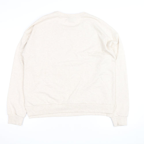 Max Women Beige Graphic Print Pullover Sweatshirt Size 18