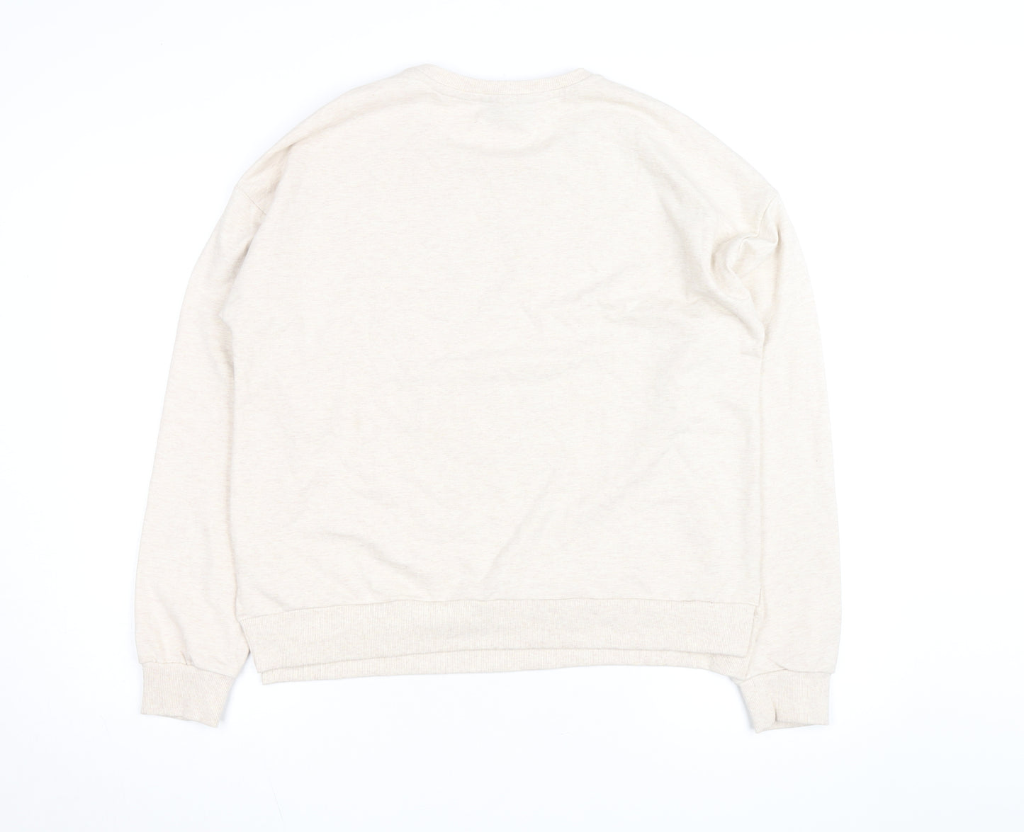 Max Women Beige Graphic Print Pullover Sweatshirt Size 18
