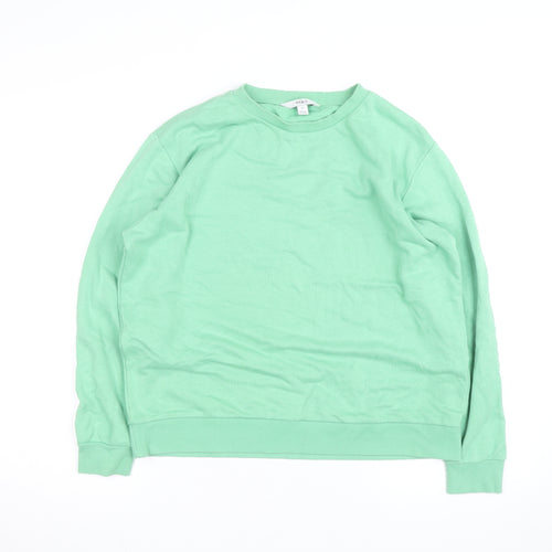 Marks and Spencer Men's Green Crew Neck Pullover Sweatshirt Size M