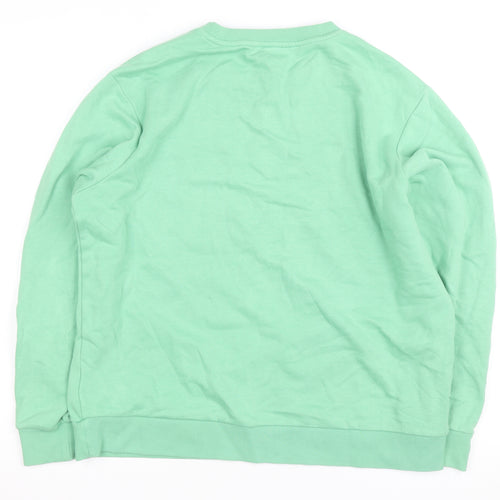 Marks and Spencer Men's Green Crew Neck Pullover Sweatshirt Size M