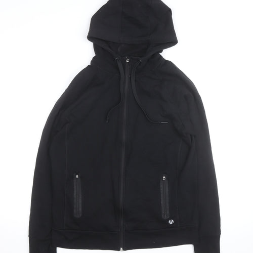 Marks and Spencer Mens Black Full Zip Hoodie Size L Regular Fit
