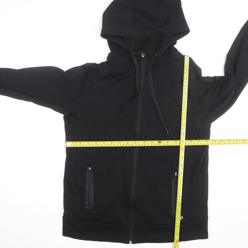 Marks and Spencer Mens Black Full Zip Hoodie Size L Regular Fit