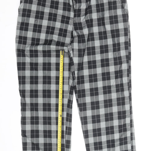 Dunlop Men's Grey Check Trousers Size M 34W 31L Regular Fit