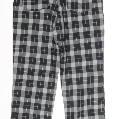 Dunlop Men's Grey Check Trousers Size M 34W 31L Regular Fit