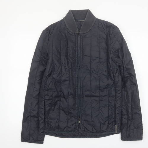 DKNY Jeans Men's Blue Quilted Nylon Jacket Size S