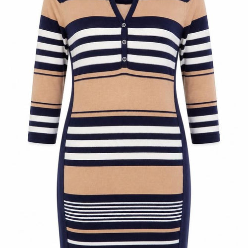 Phase Eight Women’s Multicoloured Striped Knit Bodycon Dress Size 14