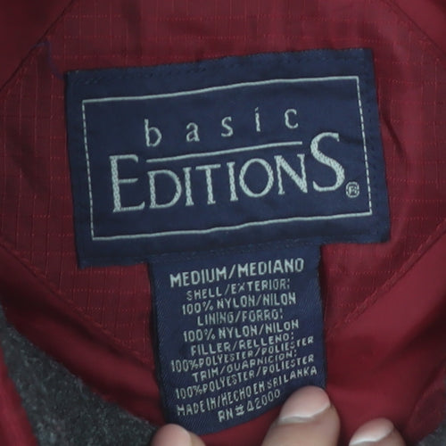 Basic Editions Men's Red Padded Bodywarmer Waistcoat Medium