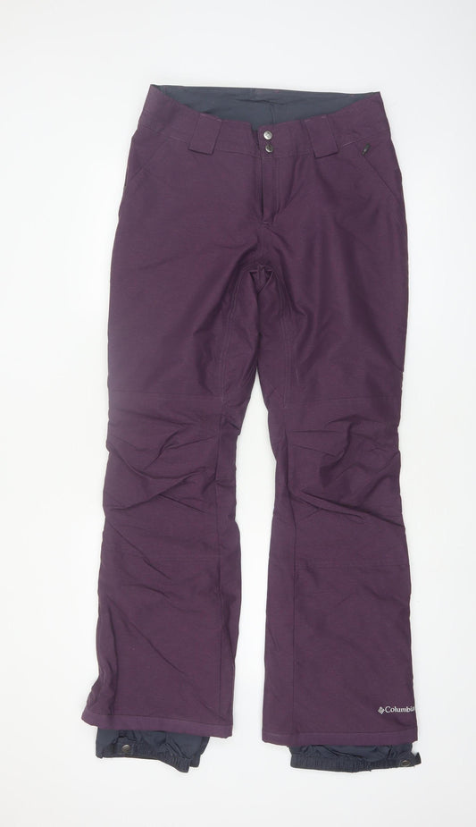 Columbia Womens Purple Omni-Heat Insulated Snow Pants Size S Winter Ski Trousers