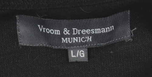 Vroom & Dreesmann Men's Grey Pullover Jumper Size L Knit Polyester