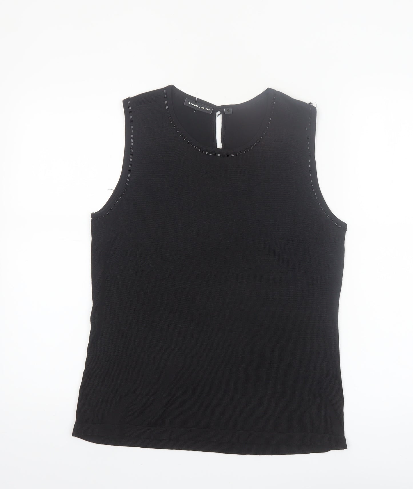 Twilfit Women's Black Cotton Viscose Tank Top L