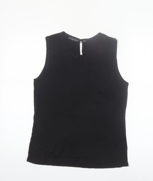 Twilfit Women's Black Cotton Viscose Tank Top L