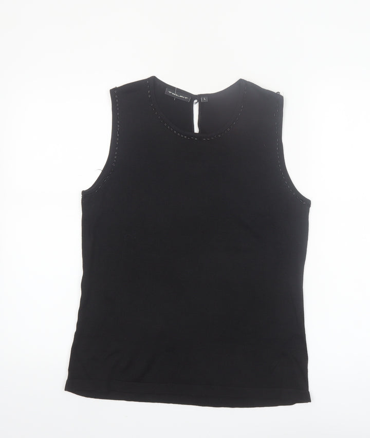 Twilfit Women's Black Cotton Viscose Tank Top L