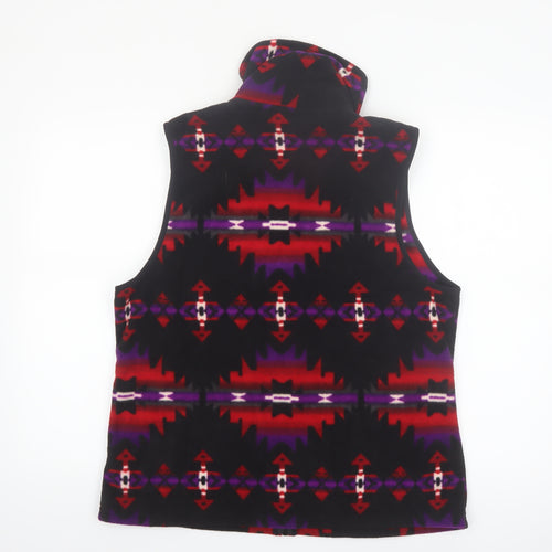 Chaps Womens Multicoloured Fleece Zip Waistcoat XL Aztec Pattern