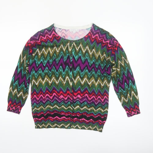 Joseph A. Women’s Multicoloured M Geometric Knit Cardigan