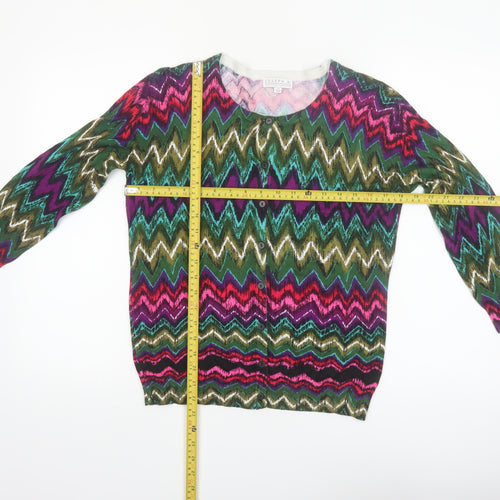 Joseph A. Women’s Multicoloured M Geometric Knit Cardigan