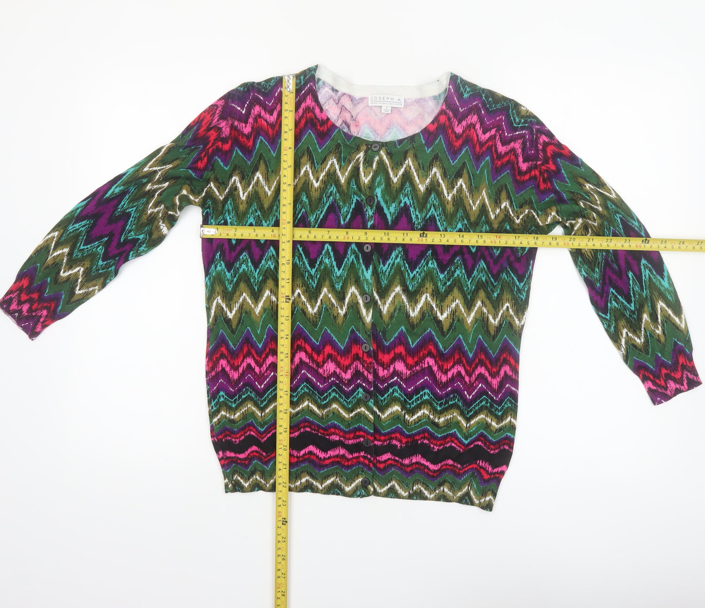 Joseph A. Women’s Multicoloured M Geometric Knit Cardigan