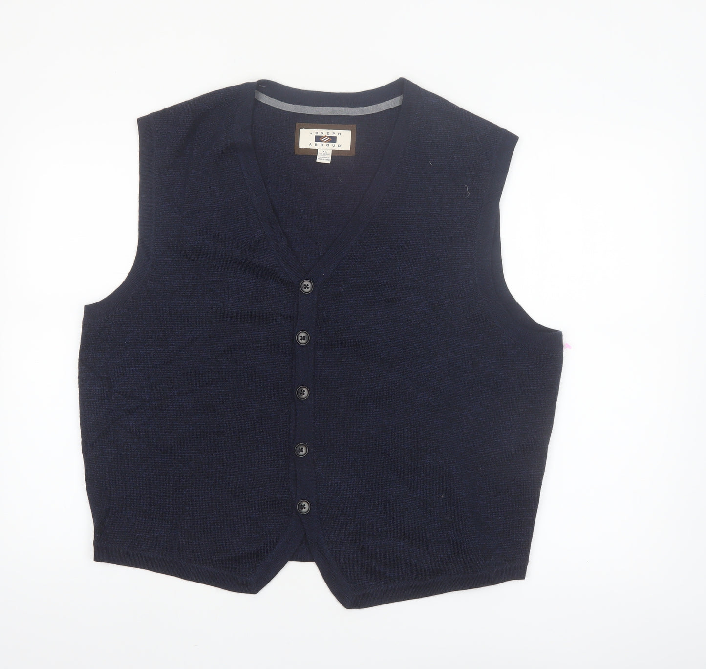Joseph Abboud Men's Blue Wool Blend XL Sleeveless Vest Jumper