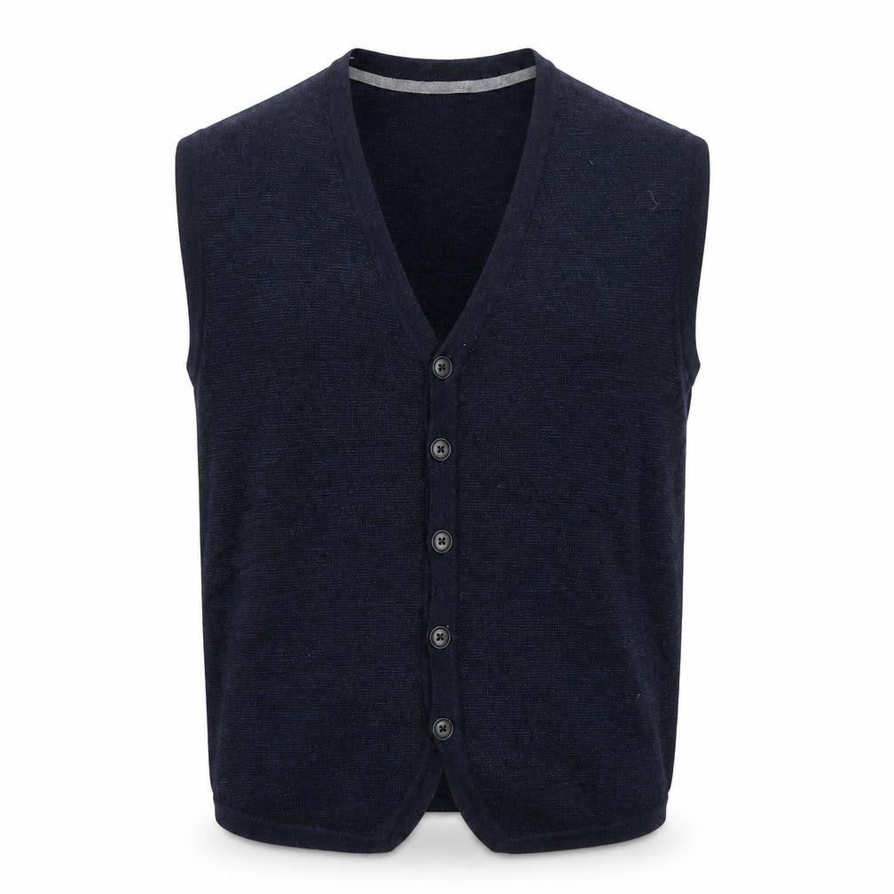 Joseph Abboud Men's Blue Wool Blend XL Sleeveless Vest Jumper