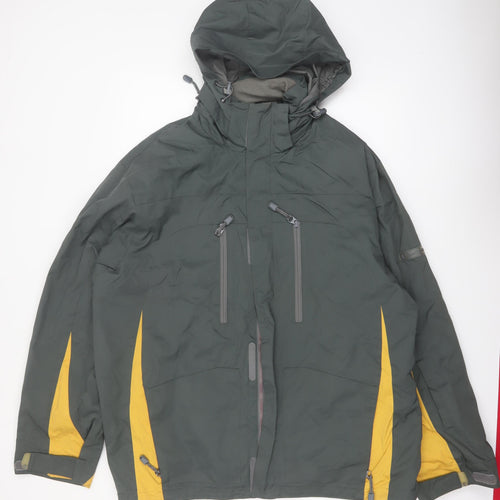 Black Dot Men's Green Waterproof Hooded Parka Jacket XL