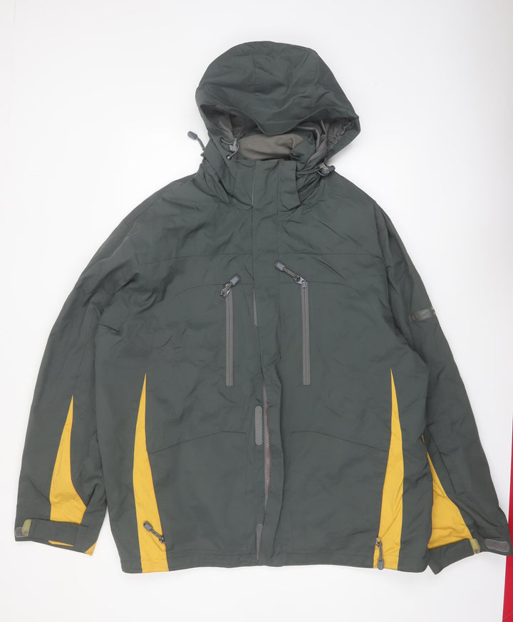 Black Dot Men's Green Waterproof Hooded Parka Jacket XL