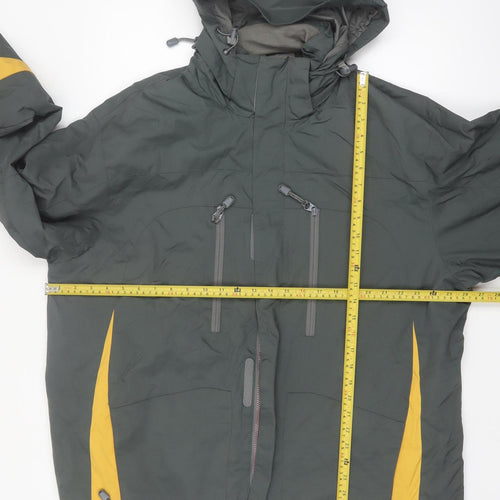 Black Dot Men's Green Waterproof Hooded Parka Jacket XL