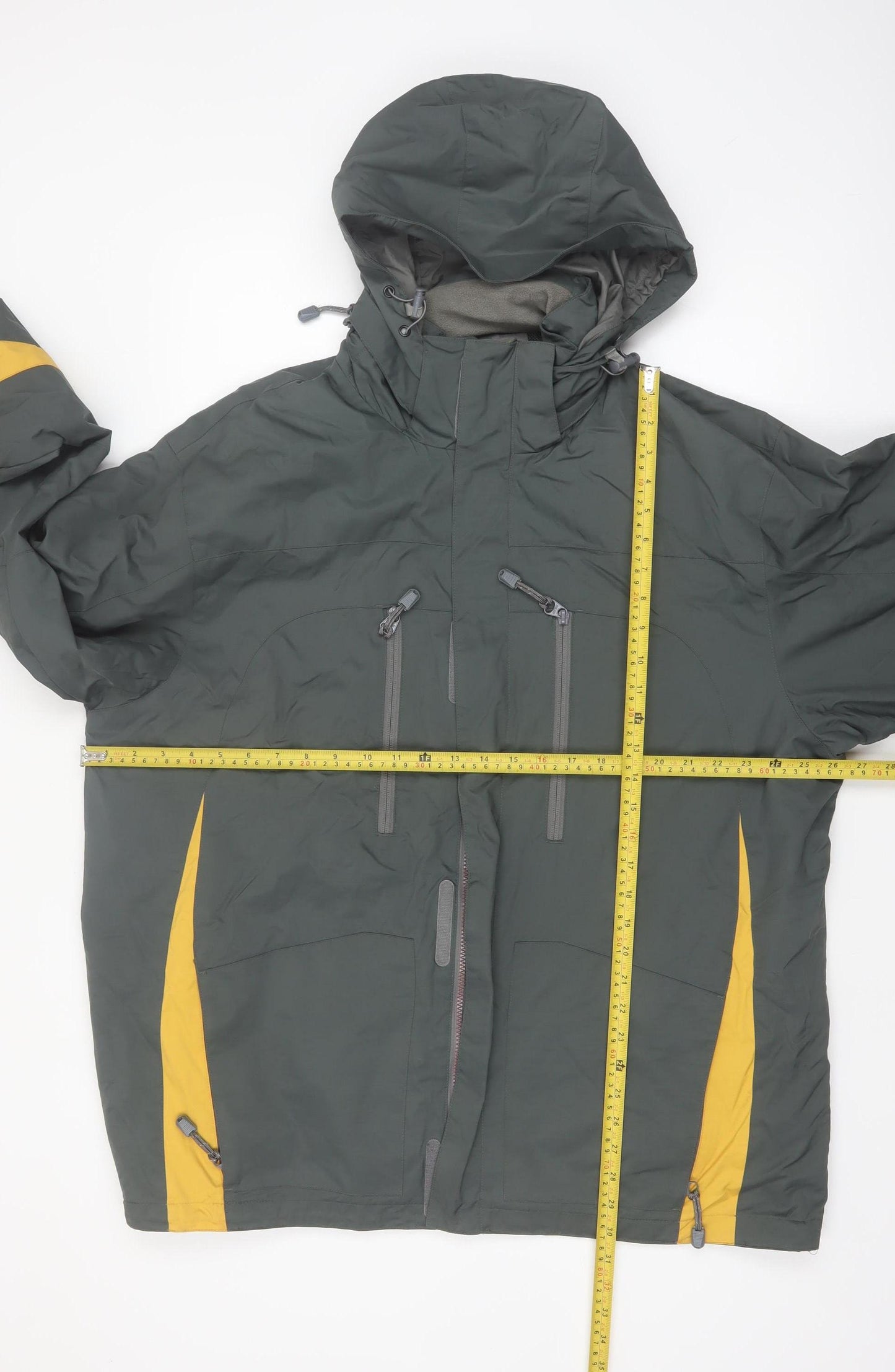 Black Dot Men's Green Waterproof Hooded Parka Jacket XL