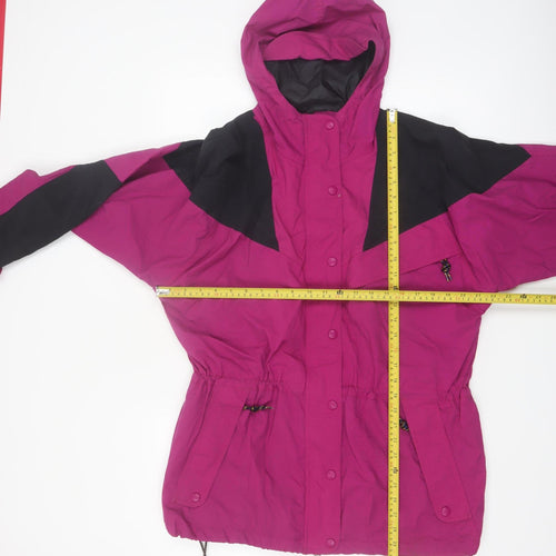 Eastern Mountain Sports Women's Pink Black Hooded Anorak Jacket Size S