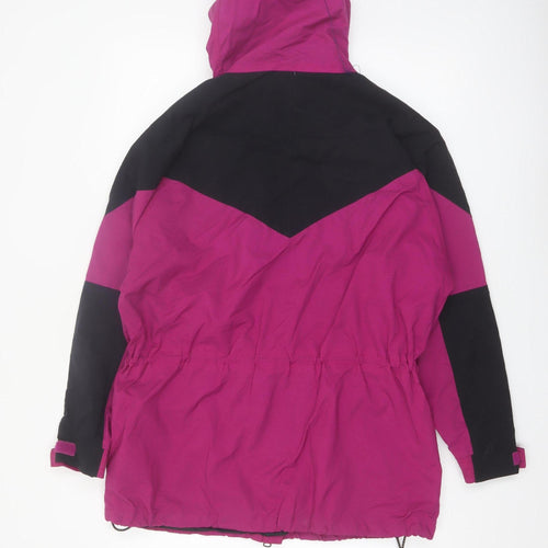 Eastern Mountain Sports Women's Pink Black Hooded Anorak Jacket Size S