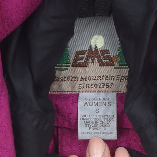 Eastern Mountain Sports Women's Pink Black Hooded Anorak Jacket Size S