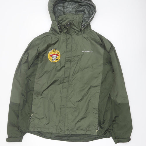 Black Diamond Men's Green Hooded Waterproof Rain Jacket Size M