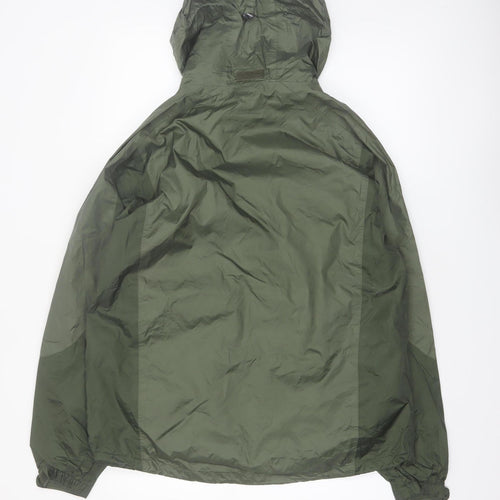 Black Diamond Men's Green Hooded Waterproof Rain Jacket Size M