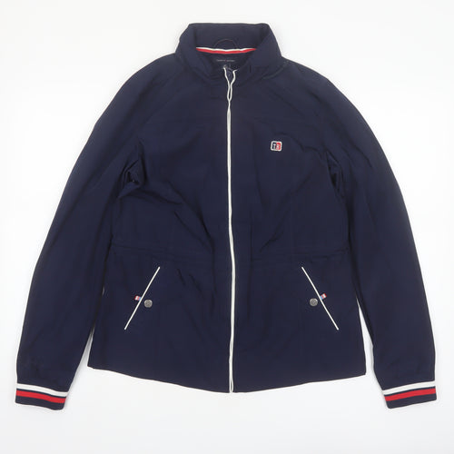 Tommy Hilfiger Women's Blue Bomber Jacket Size S Full Zip Lightweight