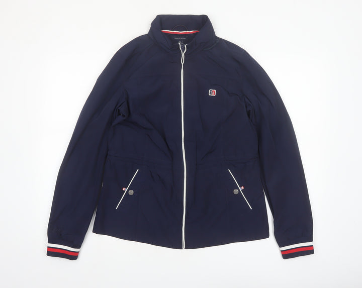 Tommy Hilfiger Women's Blue Bomber Jacket Size S Full Zip Lightweight