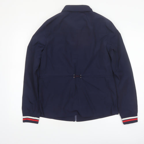 Tommy Hilfiger Women's Blue Bomber Jacket Size S Full Zip Lightweight