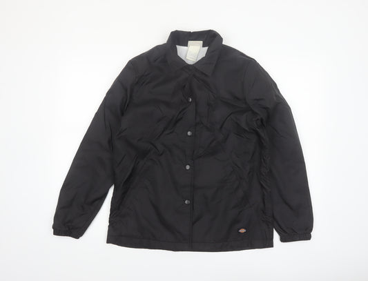 Dickies Womens Black Nylon Coach Jacket S Casual Workwear Style