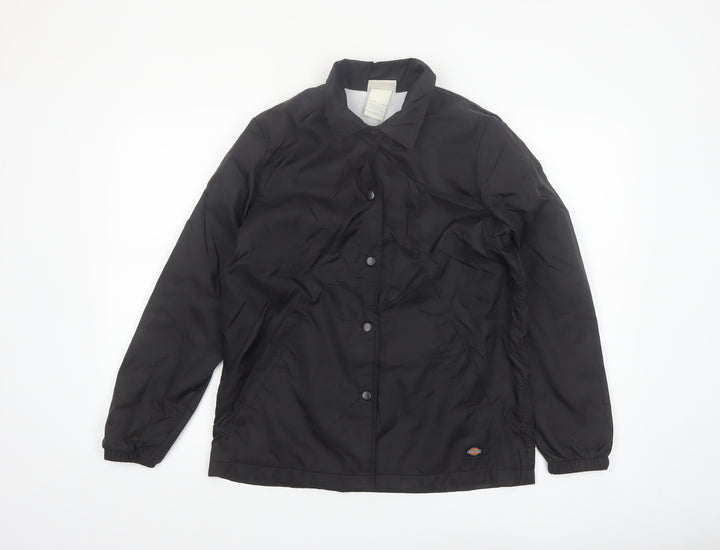 Dickies Womens Black Nylon Coach Jacket S Casual Workwear Style
