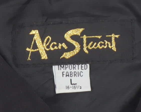 Alan Stuart Womens Black Suede Bomber Jacket L Vintage Classic Style