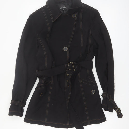 Jones New York Women's Black Size 10 Belted Trench Coat