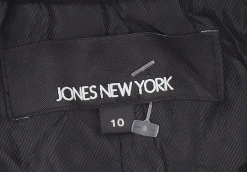 Jones New York Women's Black Size 10 Belted Trench Coat