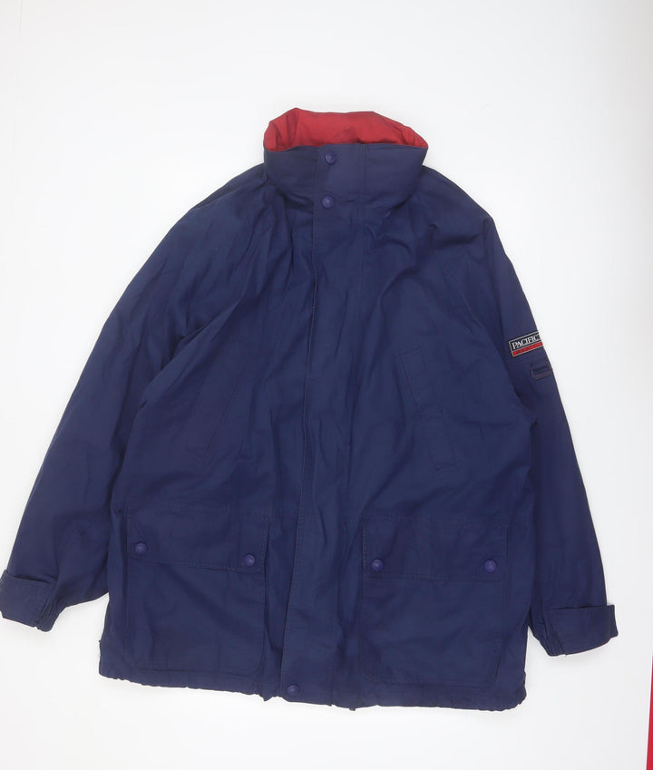 Pacific Trail Men's Blue XL Nylon Parka Jacket Waterproof Outdoor