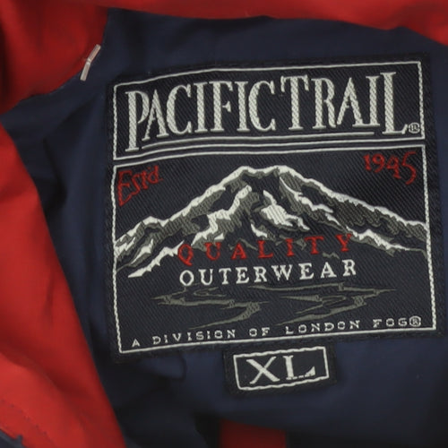 Pacific Trail Men's Blue XL Nylon Parka Jacket Waterproof Outdoor