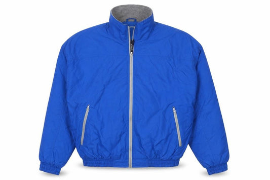 Front view of Russell Athletic Men's Blue L Water Resistant Sports Jacket